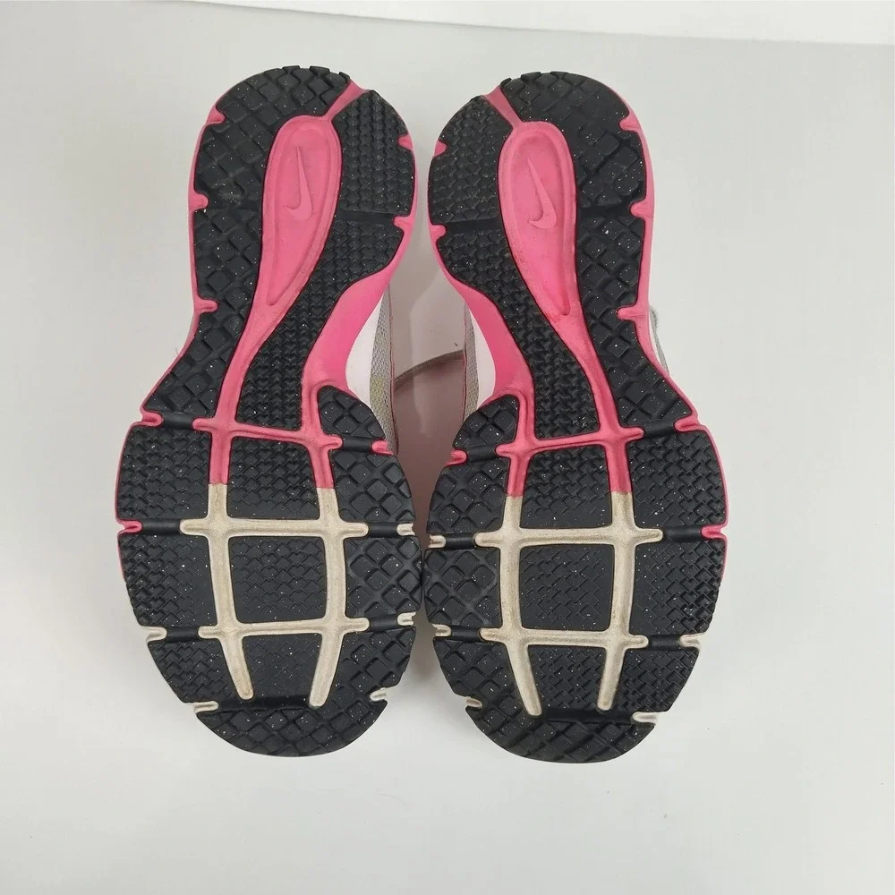 Nike Dual Fusion Kids Girls Sz 4Y Silver Pink Training Sneakers Athletic Cushion